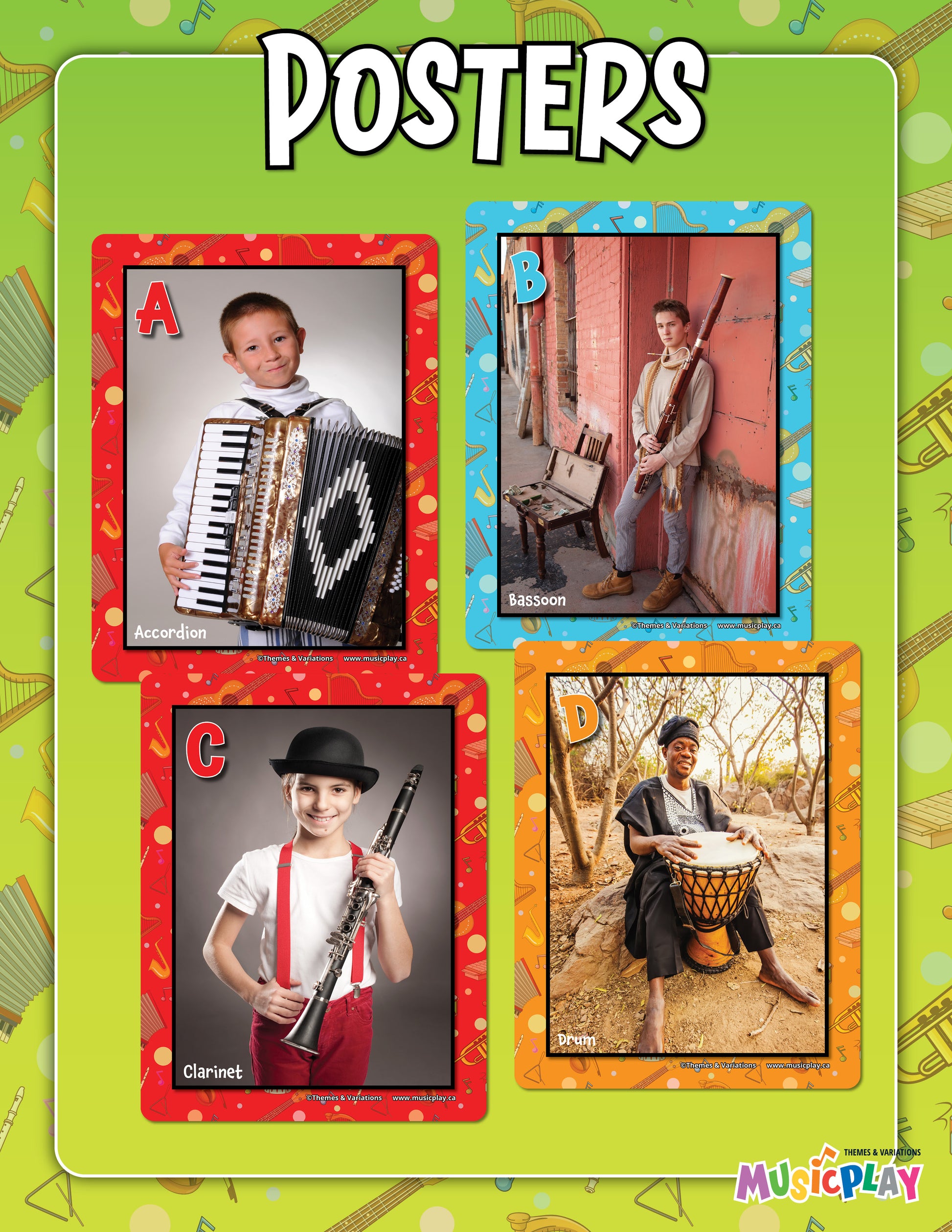 Instrument Alphabet Poster Sample 1