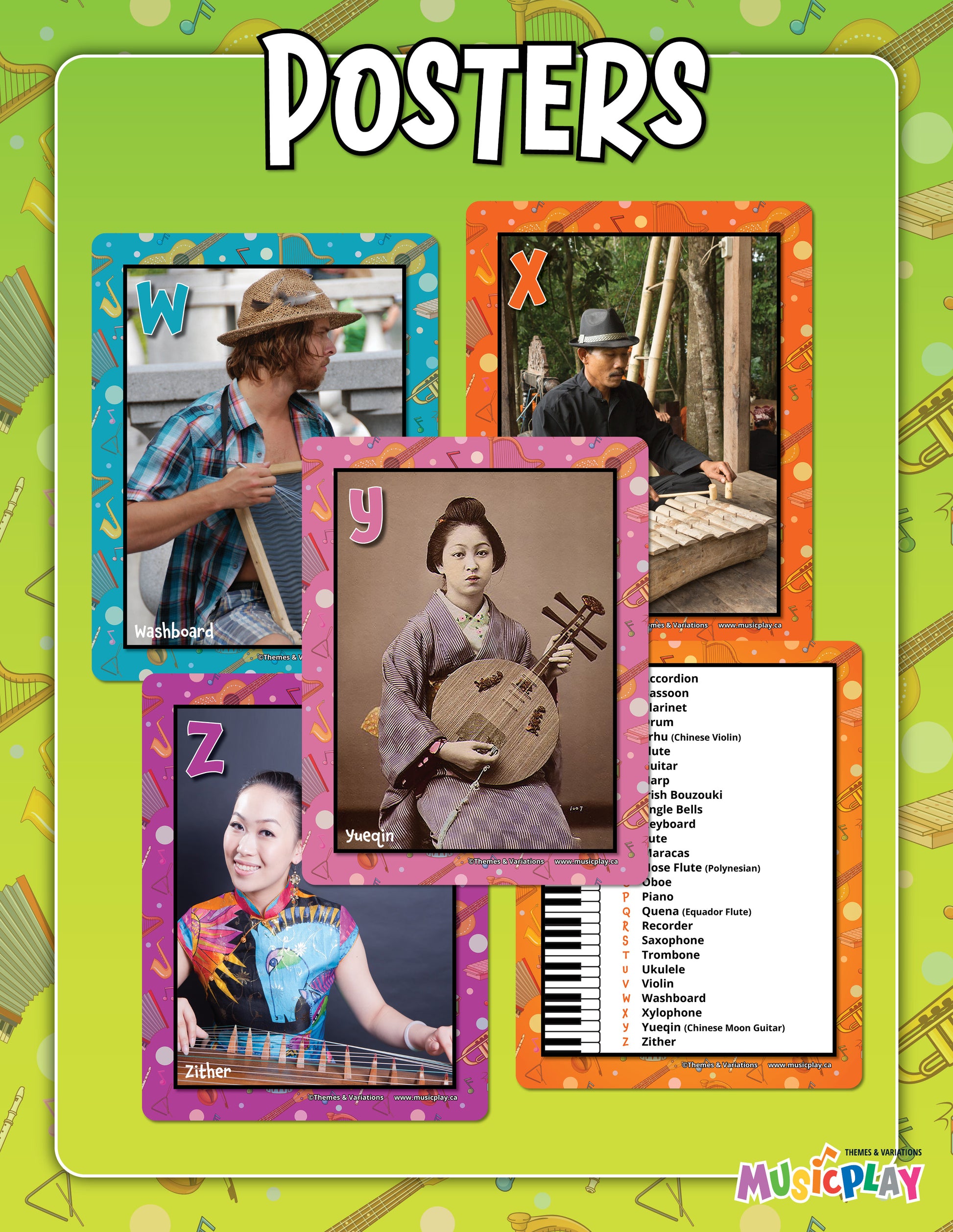 Instrument Alphabet Poster Sample 6