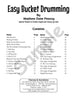 Sample page: The table of contents for Easy Bucket Drumming
