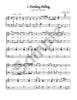 Sample page: The first page of the song "Donkey Riding". SATB Choir with Piano sheet music