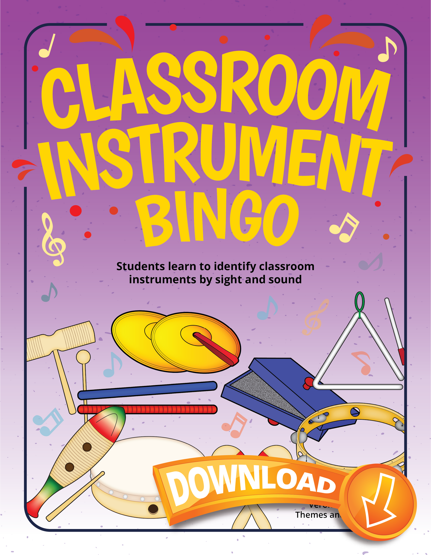 Classroom Instrument Bingo