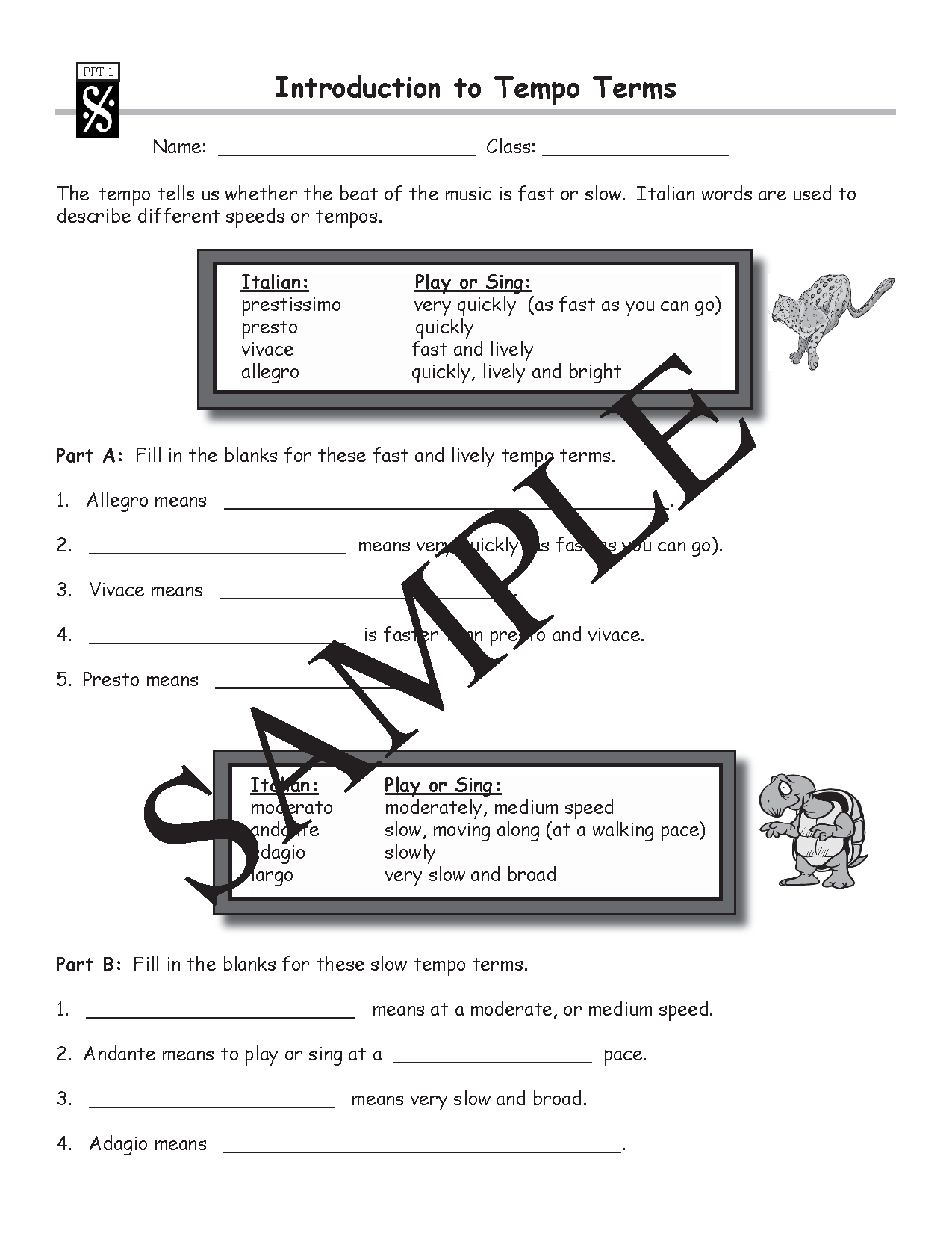 Know Your Note Names, Rhythms, Music Terms & Symbols Set