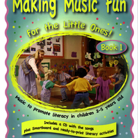 Book cover: A green gradient background with a photo of a group of children holding hands and dancing in a circle in the centre.