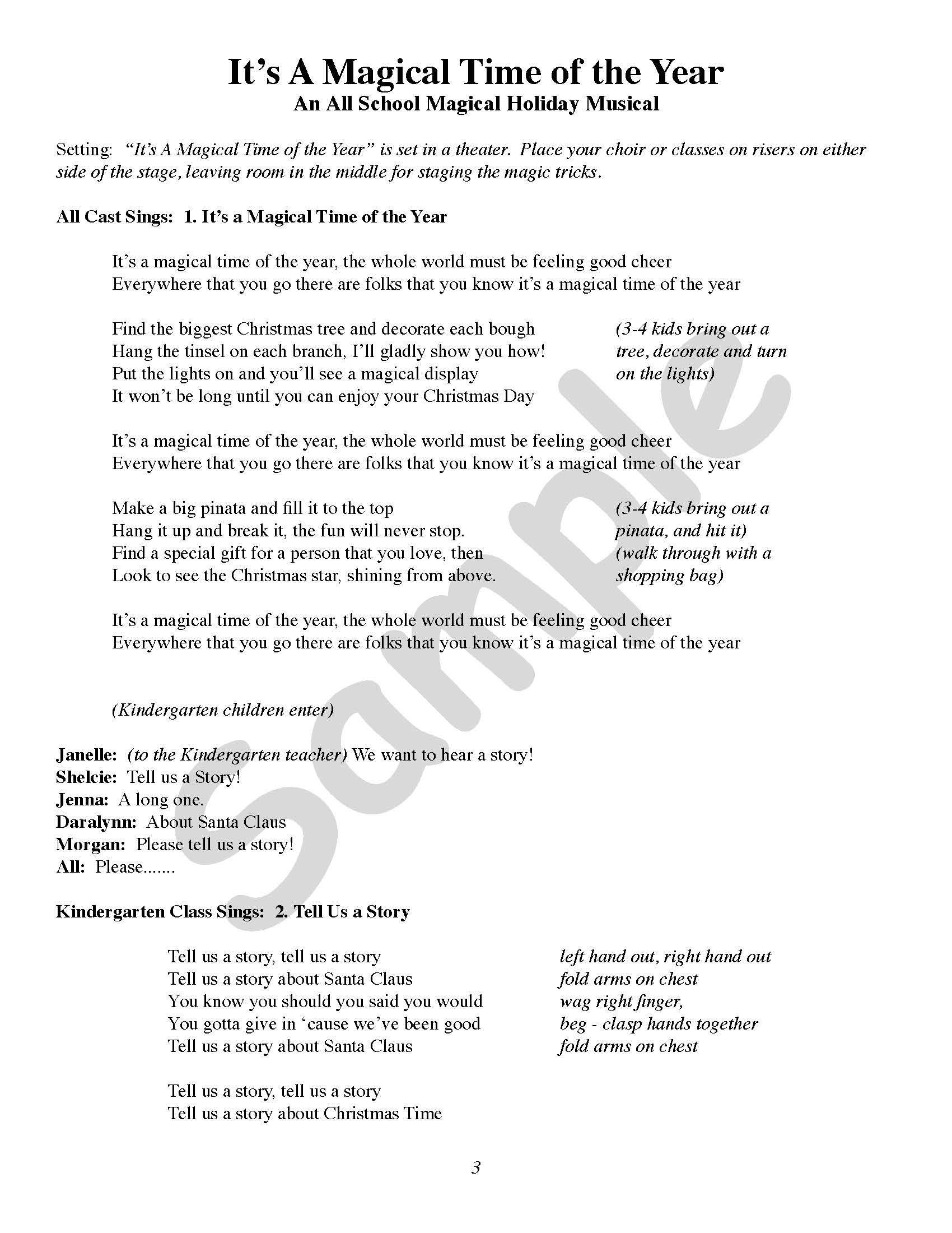 It's A Magical Time Of The Year Book Sample Page