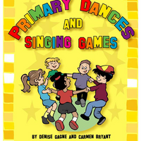 Book Cover: A yellow background with a group of five children playing
