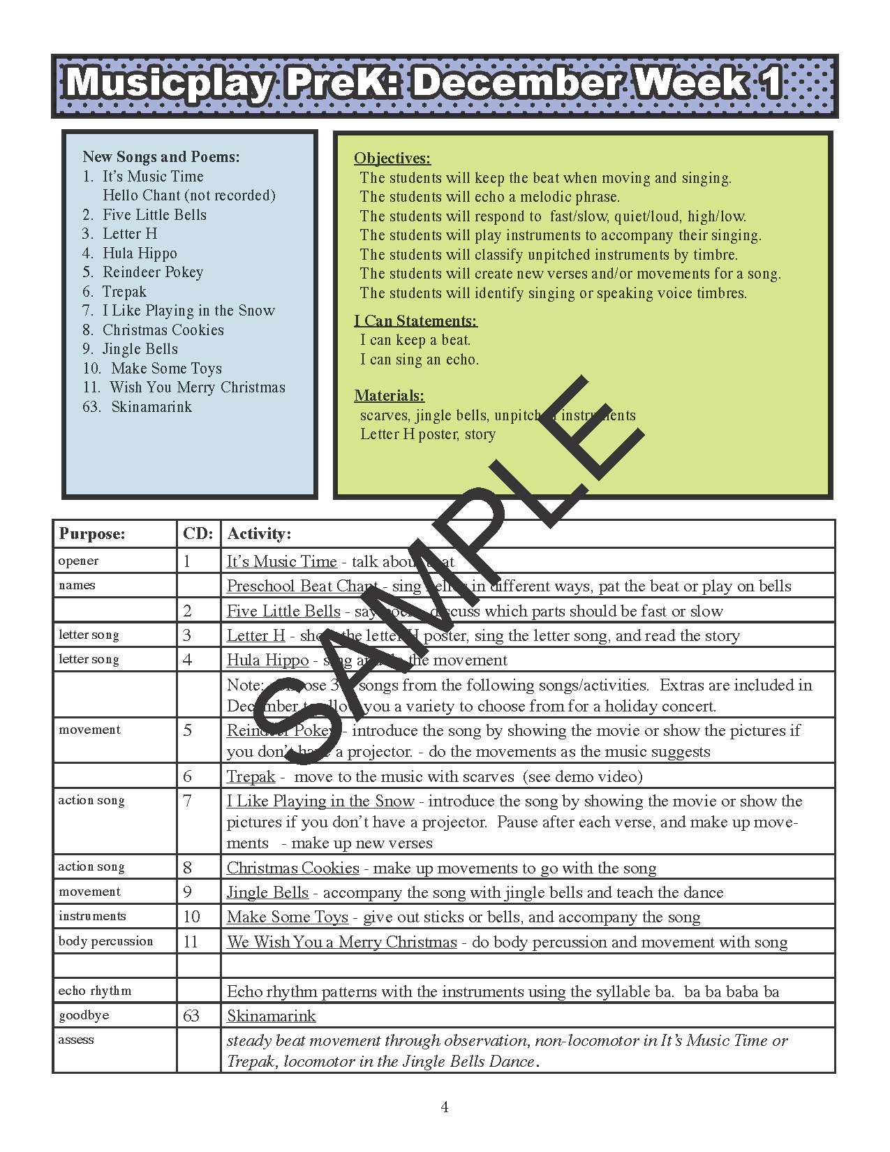 Musicplay PreK Part 2 Winter Teacher's Guide & Digital Resources