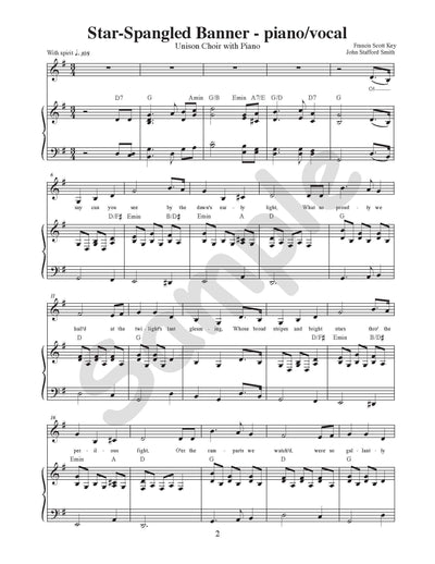Star Spangled Banner Single Song Kit Download