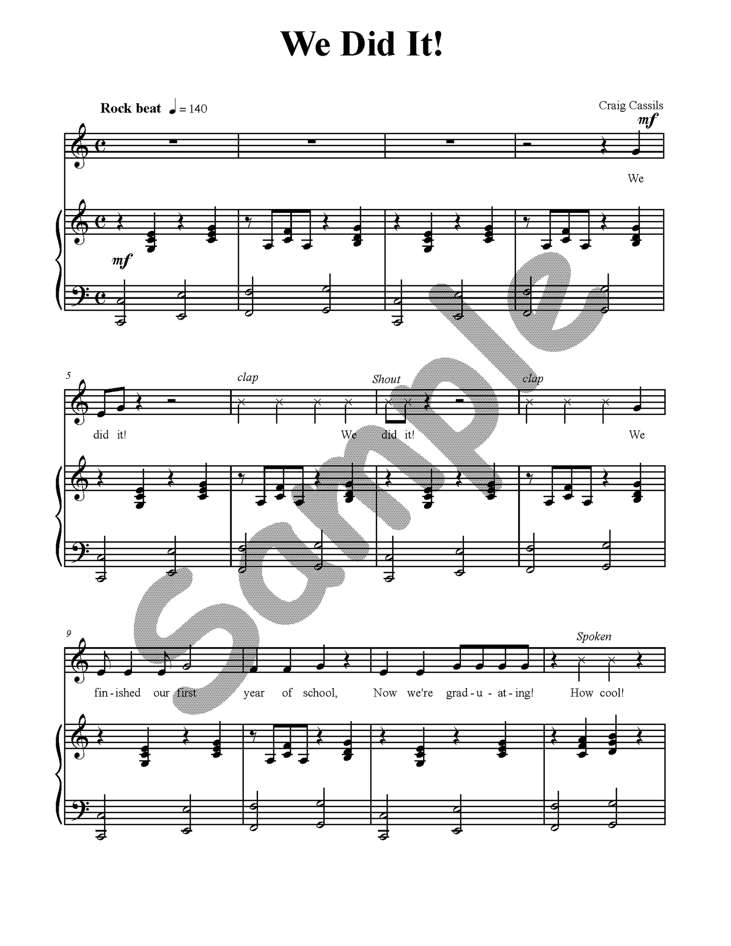 We Did It! Single Song Kit Download