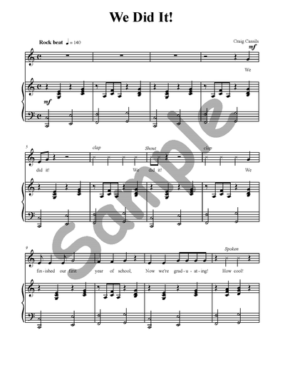We Did It! Single Song Kit Download