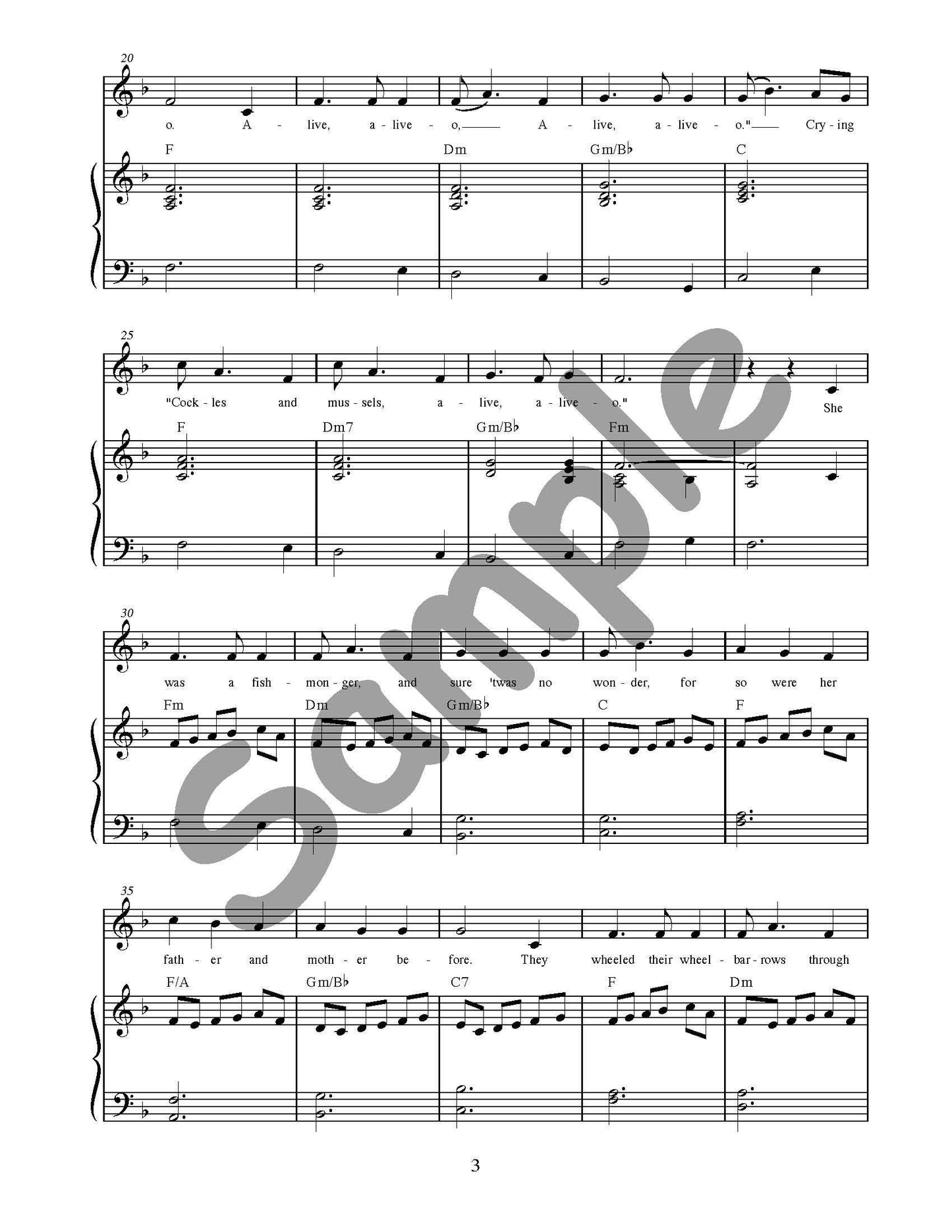 Cockles and Mussels Single Song Kit Download