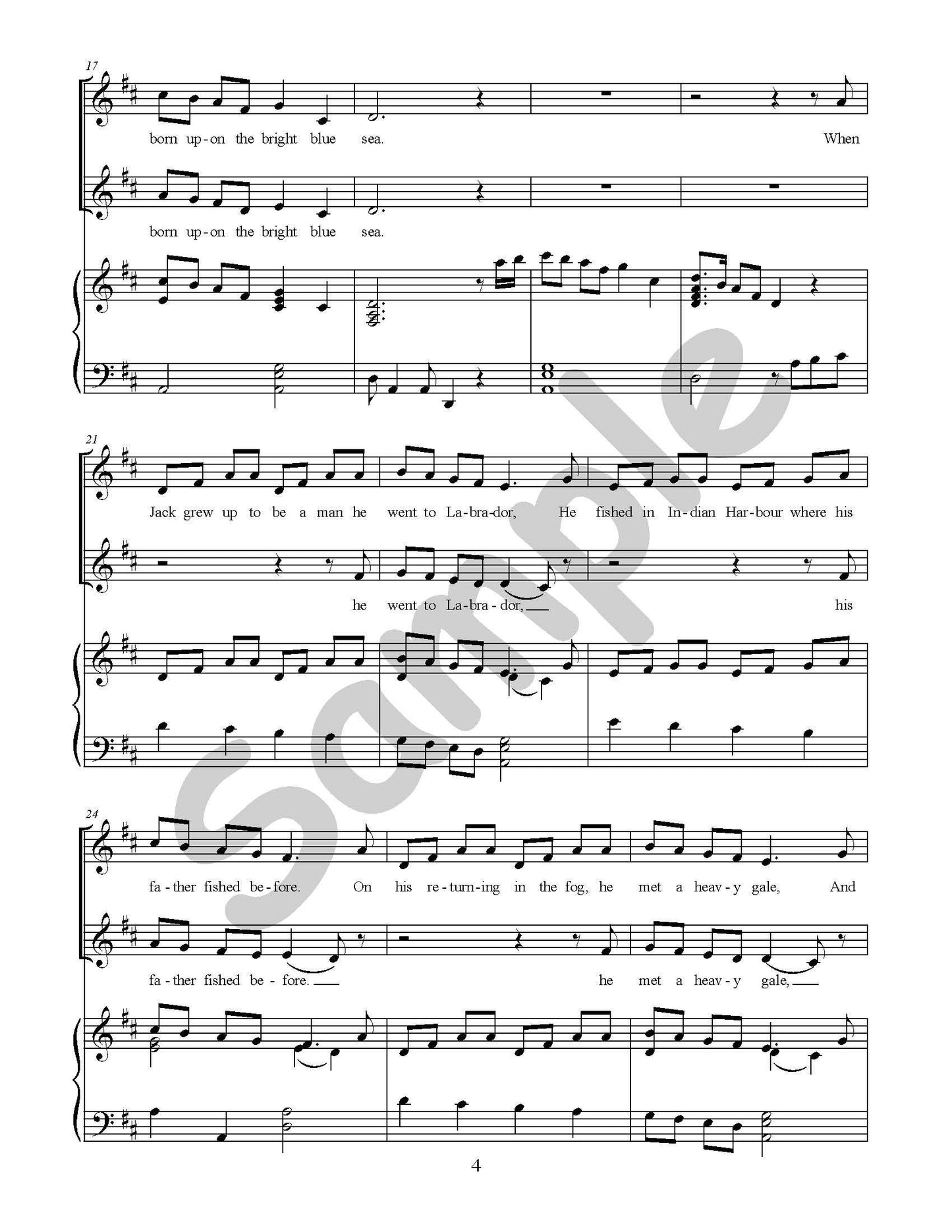 Jack Was Every Inch A Sailor Single Song Kit Download