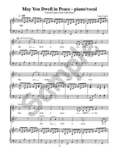 May You Dwell in Peace Single Song Kit Download