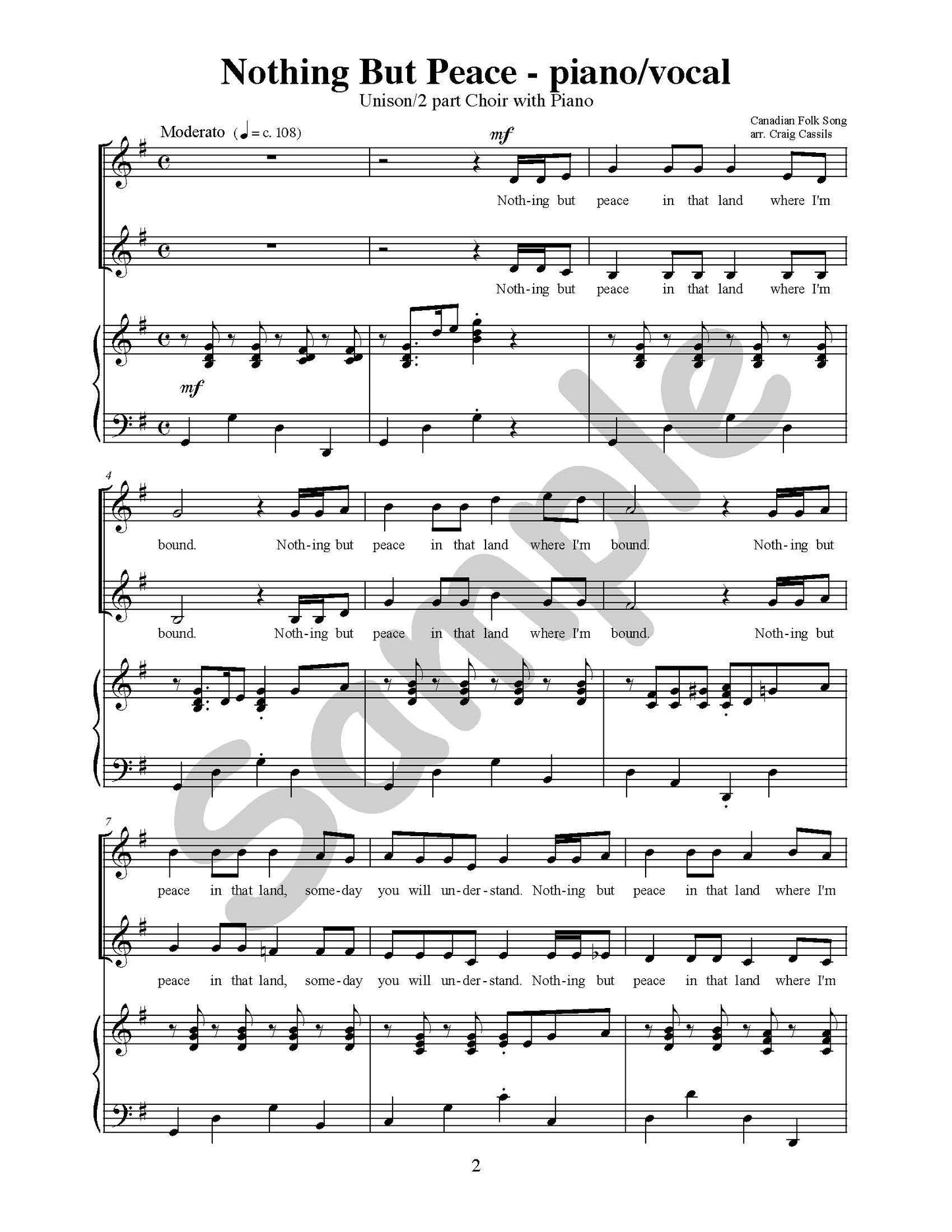 Nothing But Peace Single Song Kit Download