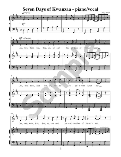 Seven Days of Kwanzaa Single Song Kit Download