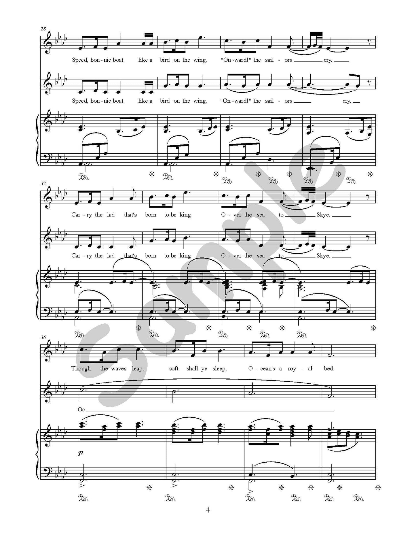 Skye Boat Song Single Song Kit Download