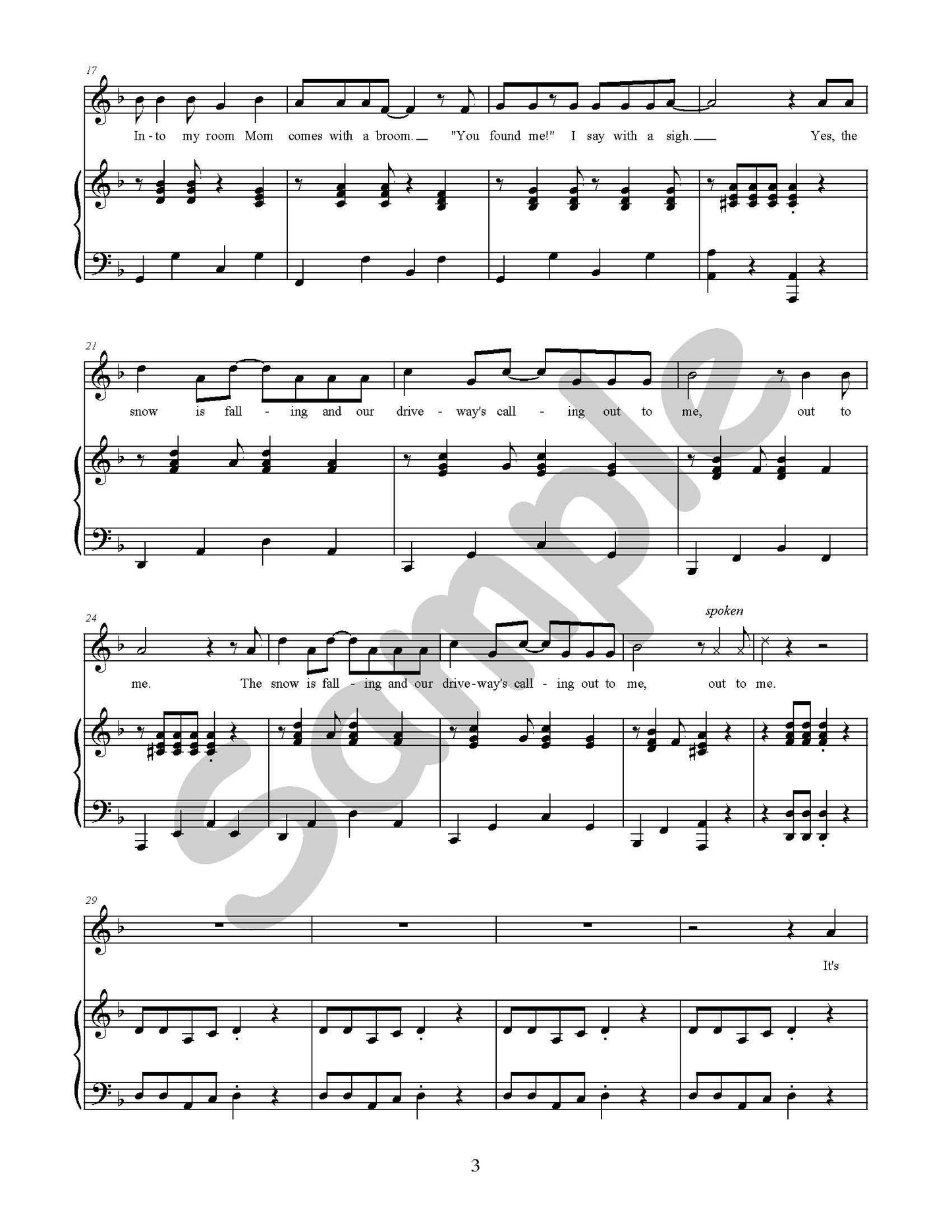 The Snow is Falling Single Song Kit Download