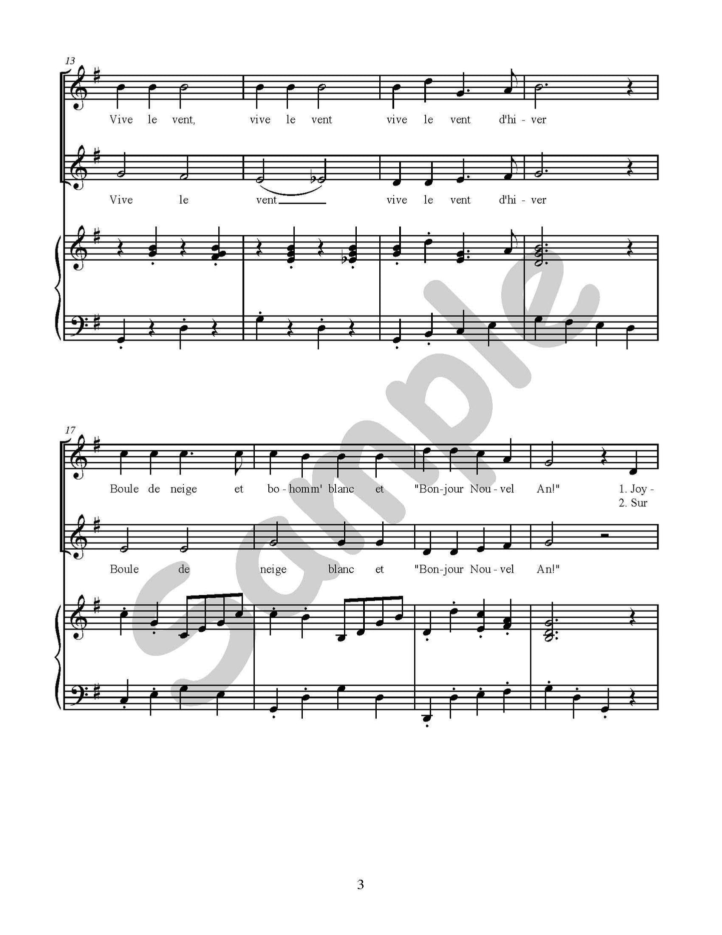 Vive le vent Single Song Kit Download