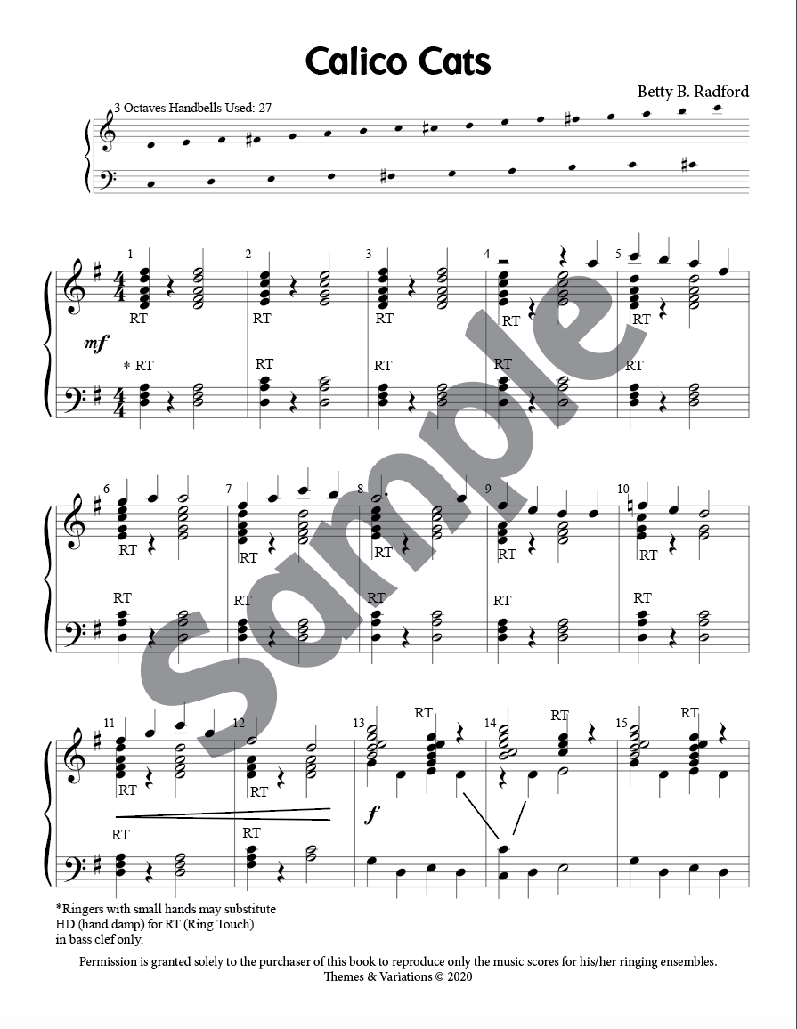 Siamese Cats & Calico Cats Handbell Music Single Download