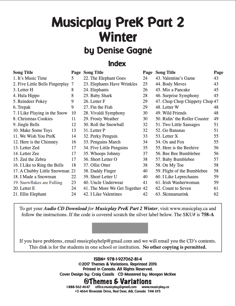 Musicplay PreK Part 1-3 Teacher's Guide & Digital Resources Package