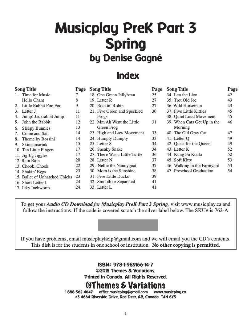 Musicplay PreK Part 1-3 Teacher's Guide & Digital Resources Package