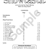 Snowtastic Book Index/Table of Contents