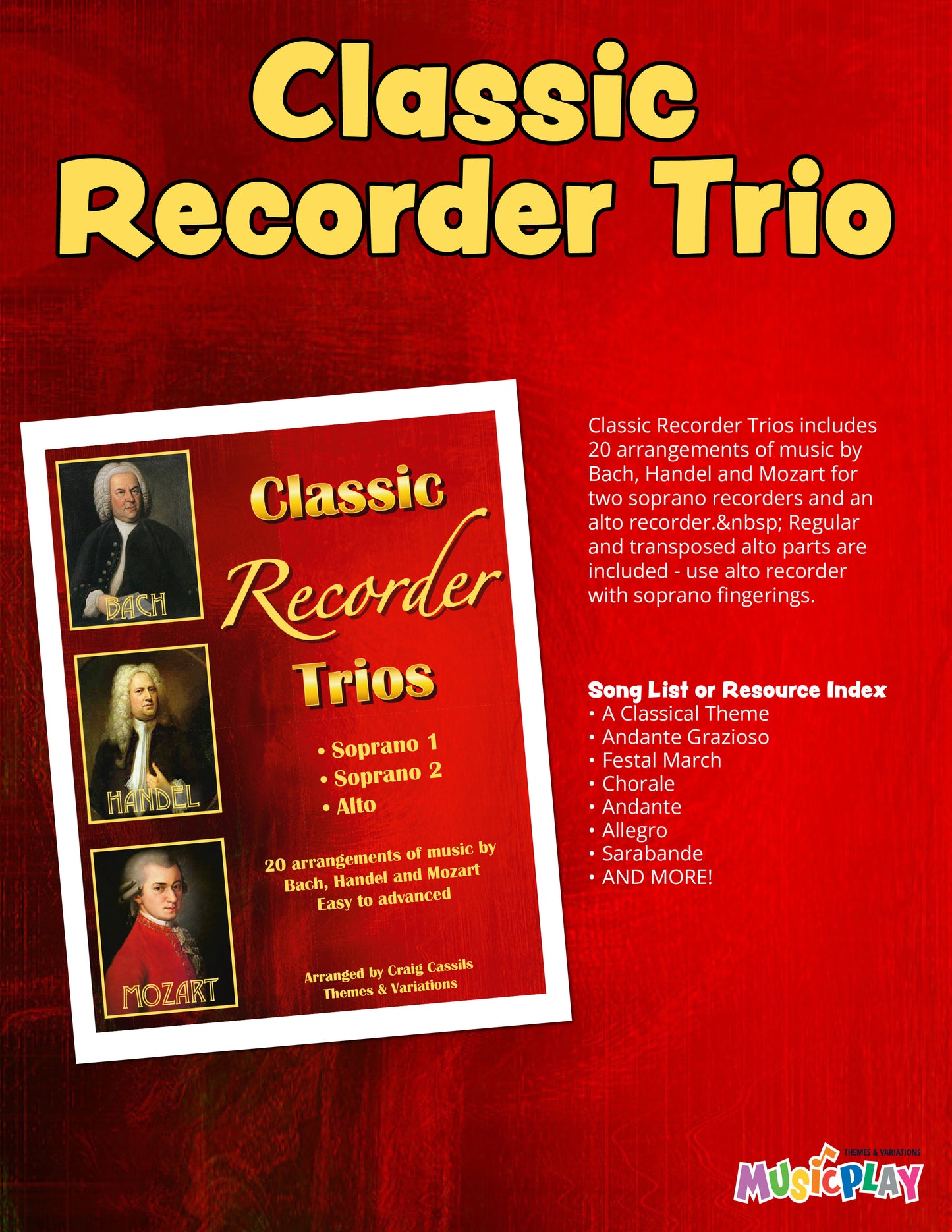Classic Recorder Trios SSA