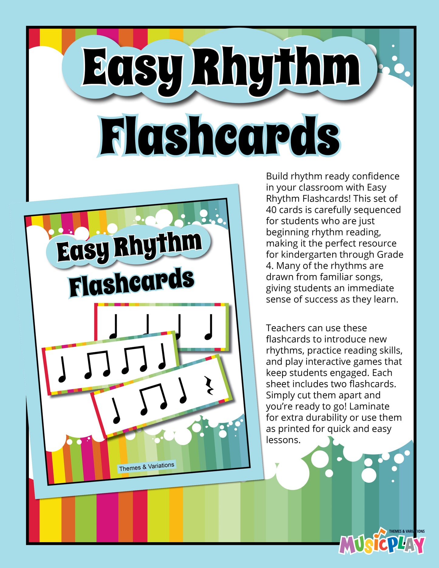 Easy Rhythm Flashcards