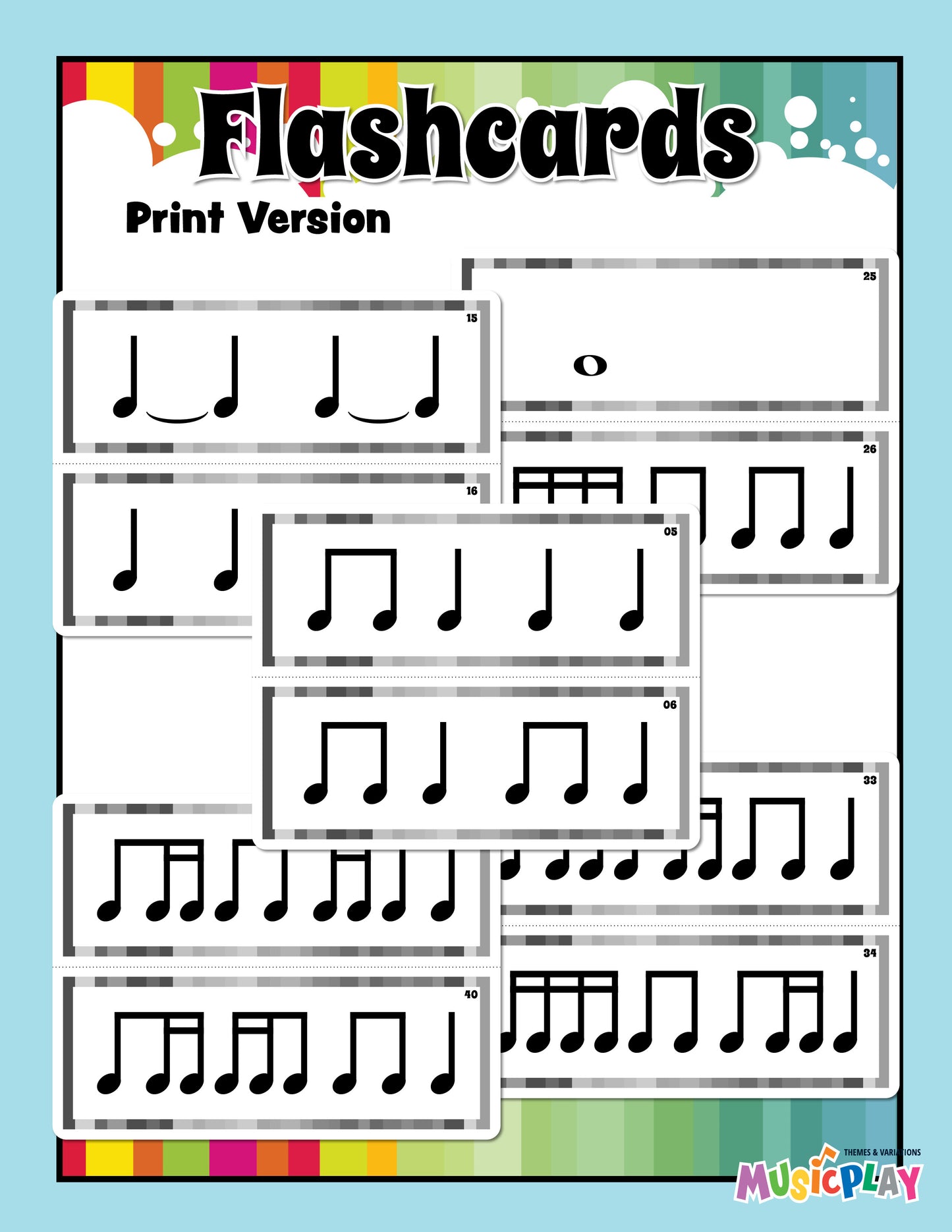 Easy Rhythm Flashcards
