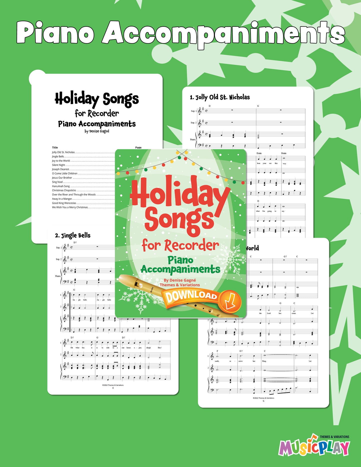 Holiday Songs for Recorder
