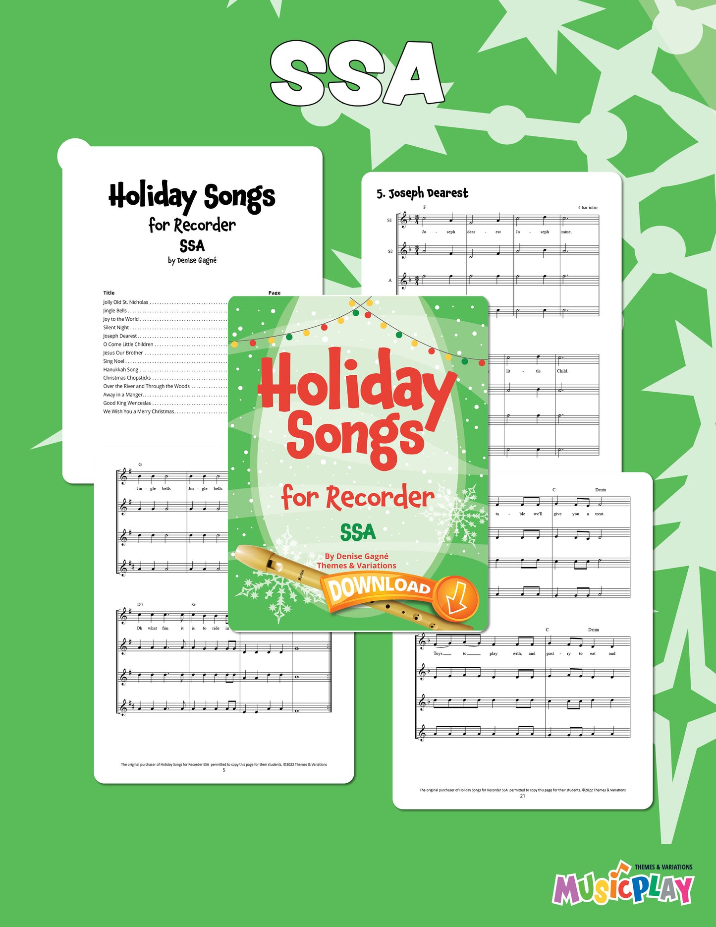 Holiday Songs for Recorder