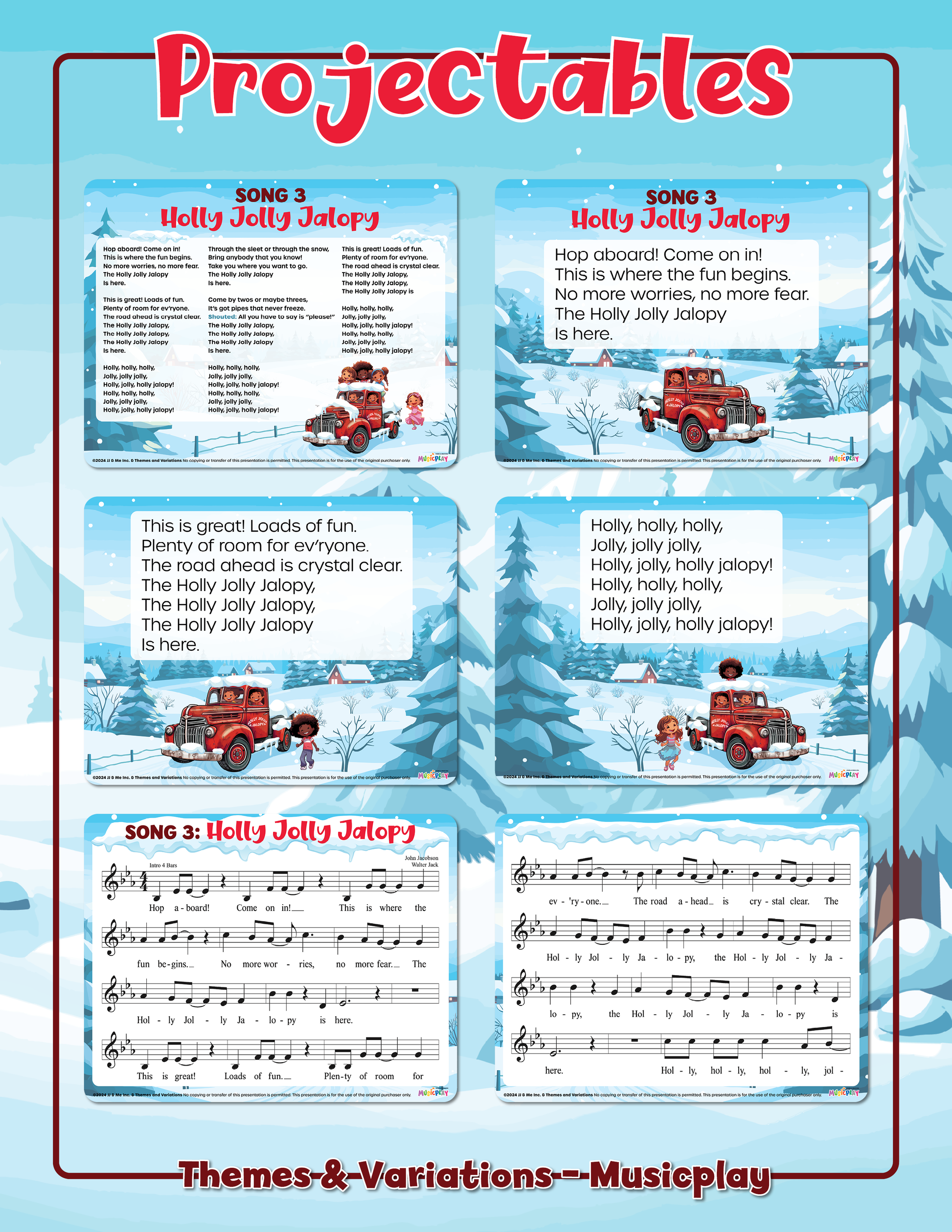 Holly Jolly Jalopy Projectables Sample