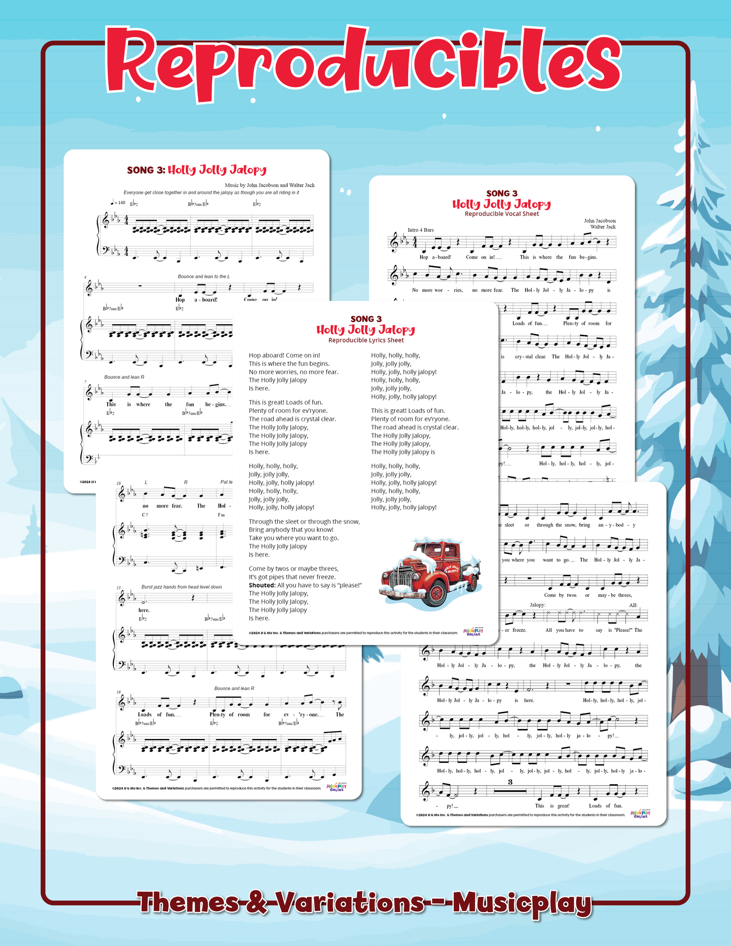 Holly Jolly Jalopy Reproducibles Sample