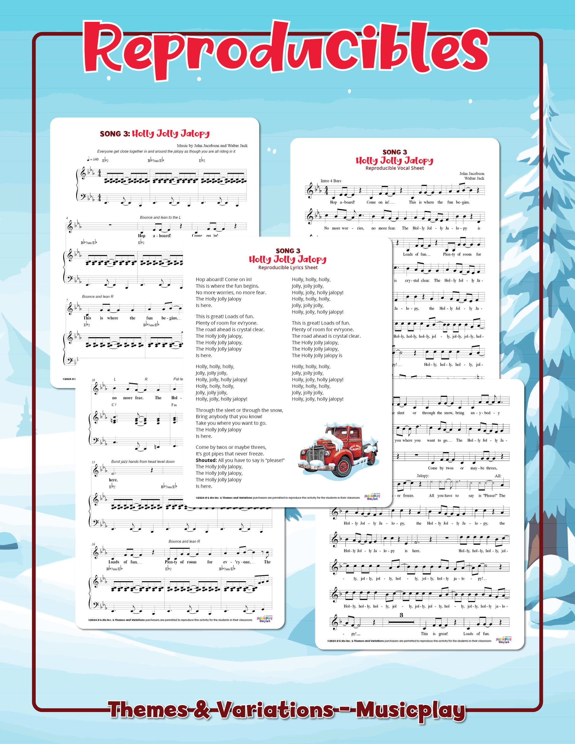 Holly Jolly Jalopy Reproducibles Sample