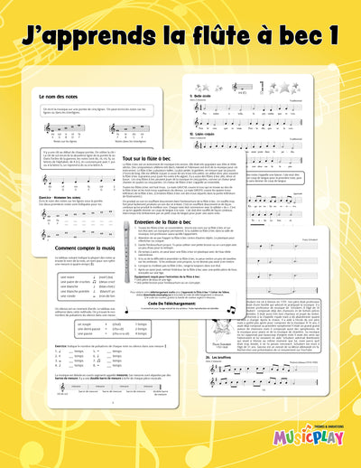 J’apprends la flûte à bec 1 + Audio