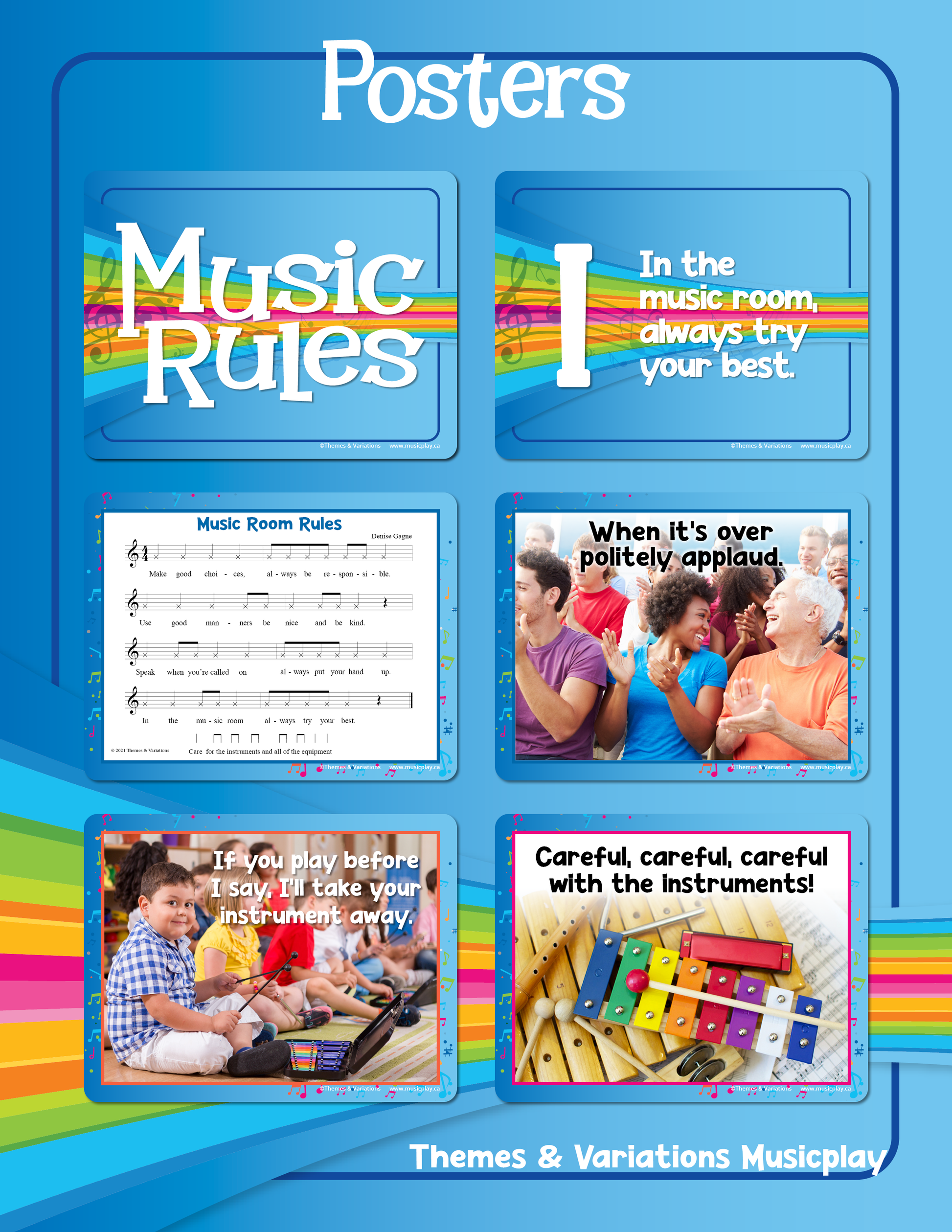 Music Rules Poster Pack Posters Sample