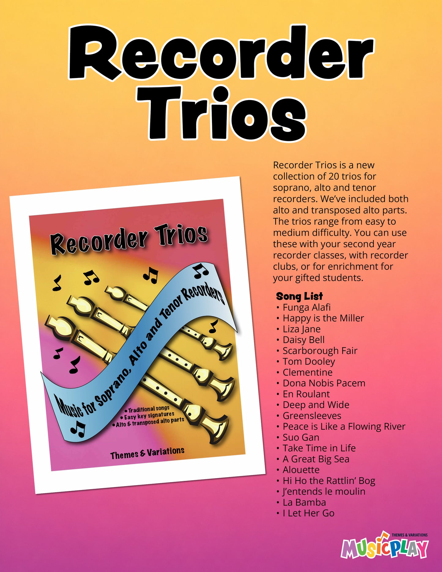 Recorder Trios - SAT Ensembles