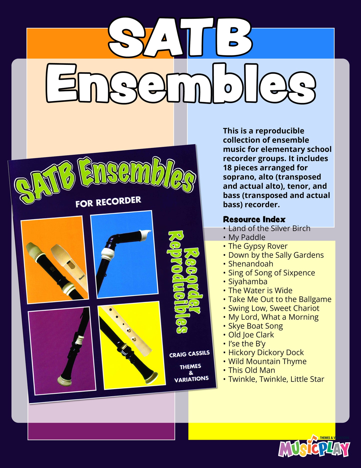SATB Ensembles for Recorder