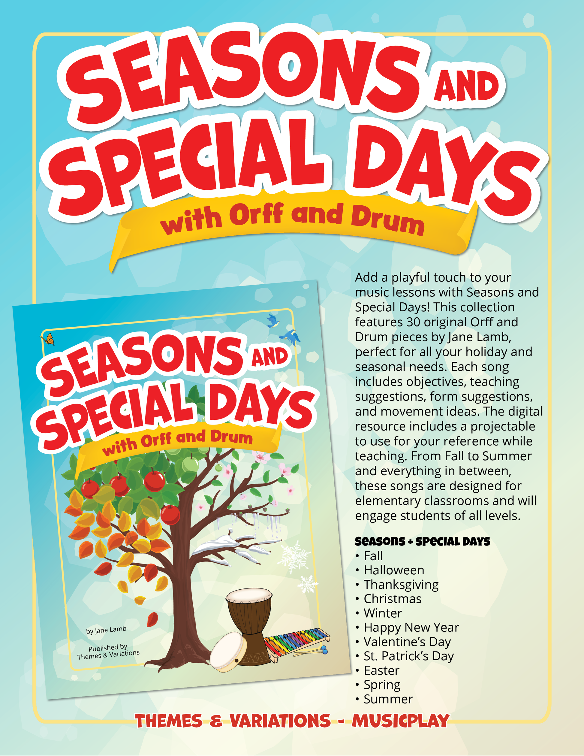 Seasons and Special Days with Orff and Drum Product Info Sample