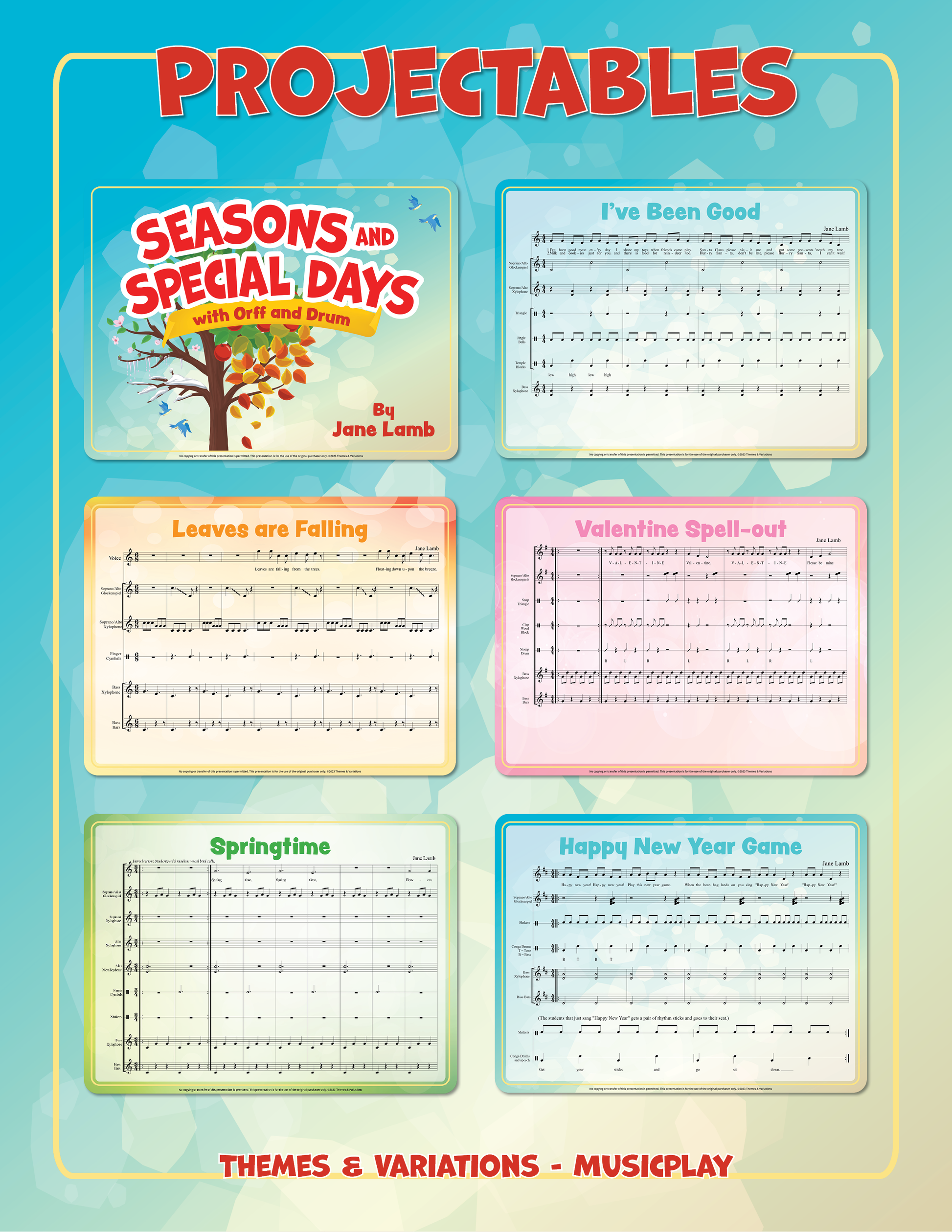 Seasons and Special Days with Orff and Drum Projectables Sample