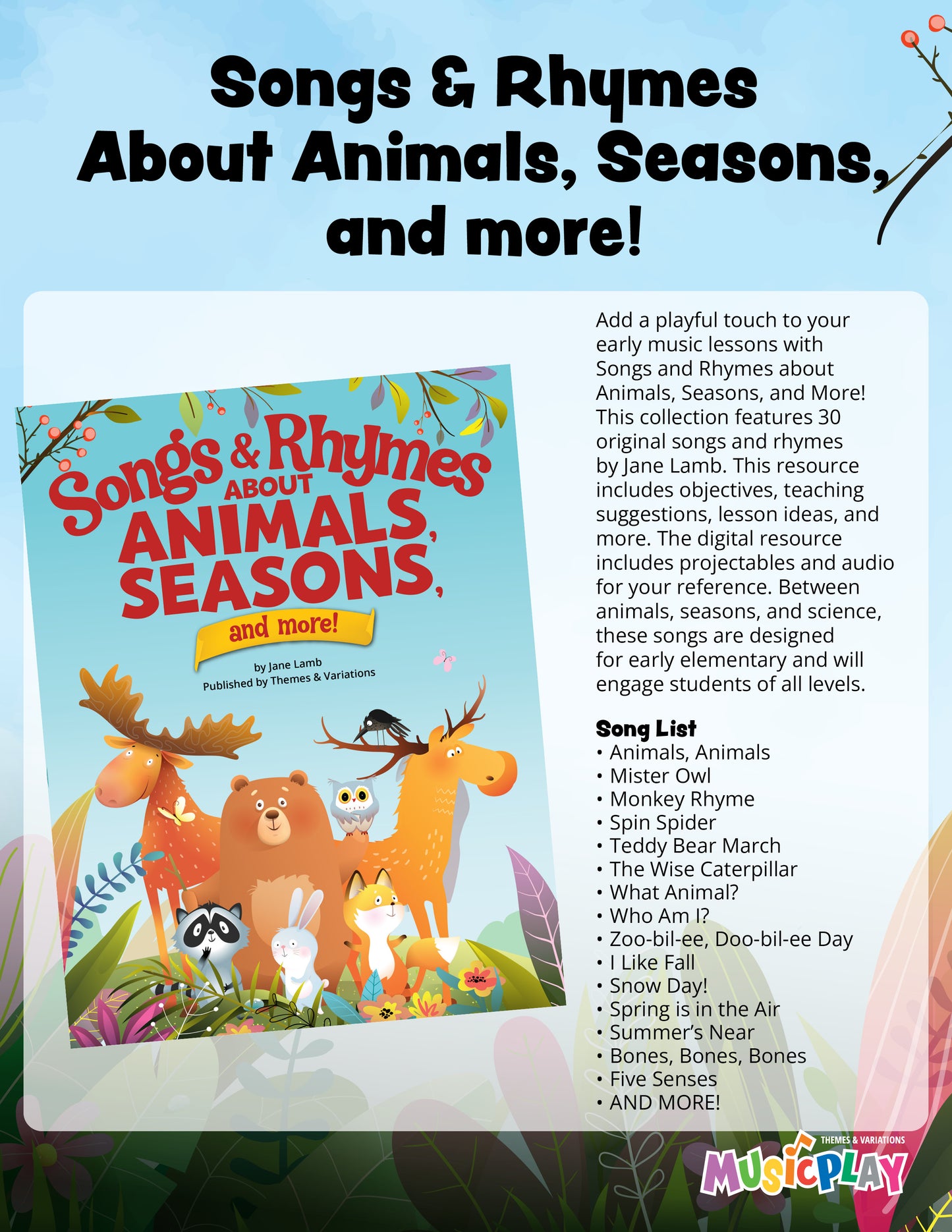 Songs & Rhymes About Animals, Seasons, and More!