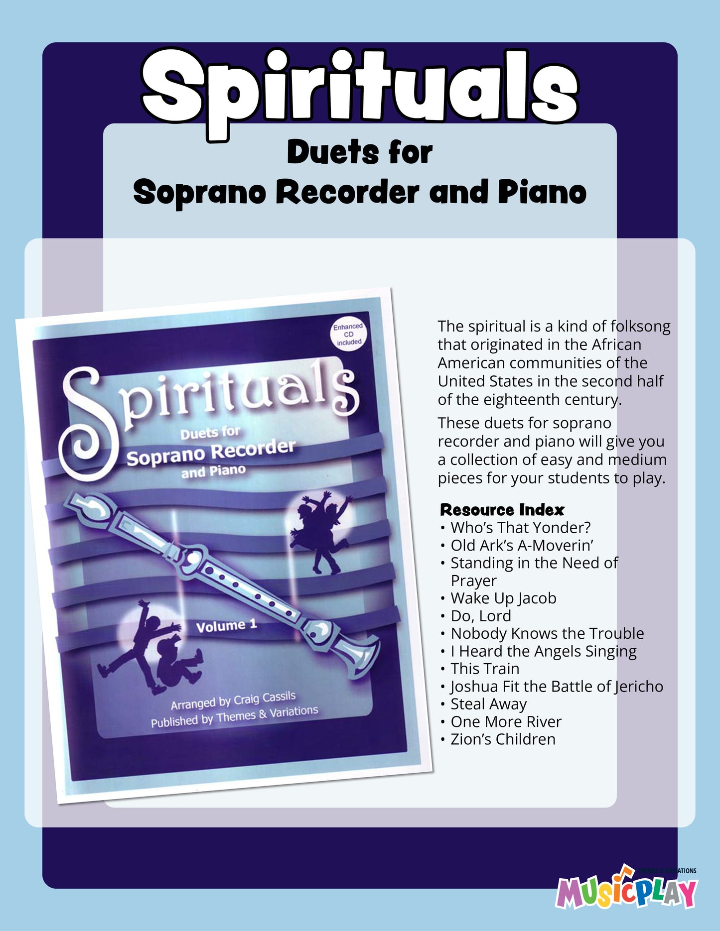 Spiritual Duets for Recorder and Piano