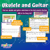 MusicplayOnline Ukulele and Guitar Section