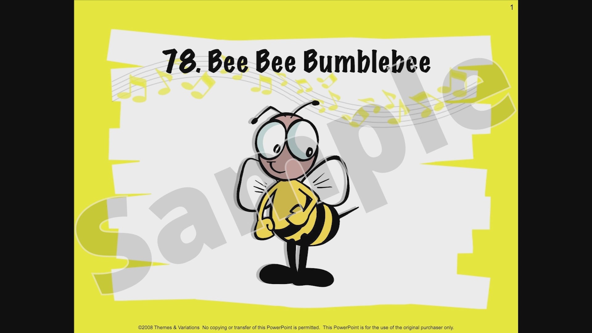 Bee Bee Bumblebee Notation Video Sample