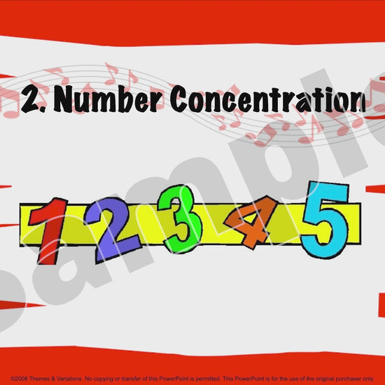 Number Concentration Lyrics Video Sample