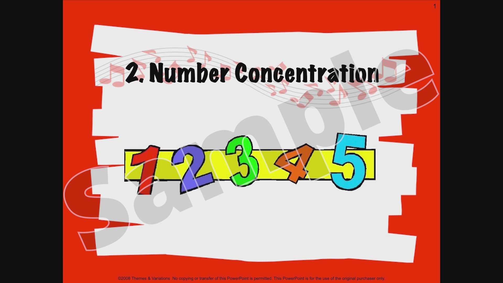 Number Concentration Lyrics Video Sample