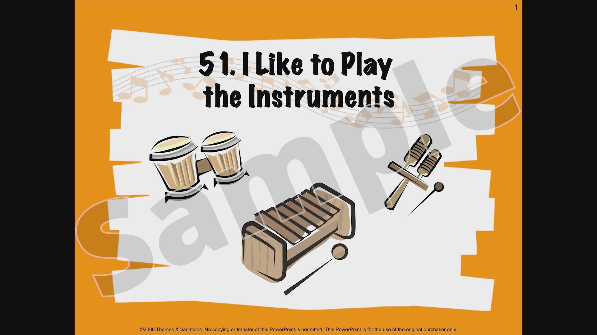 I Like to Play the Instruments Lyrics Video Sample