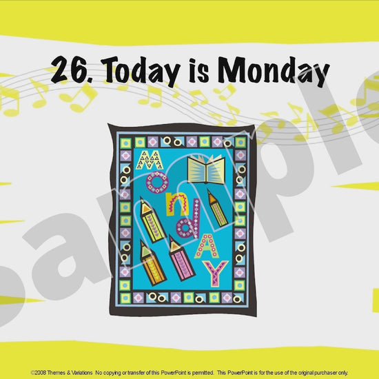 Today is Monday Lyrics Video Sample