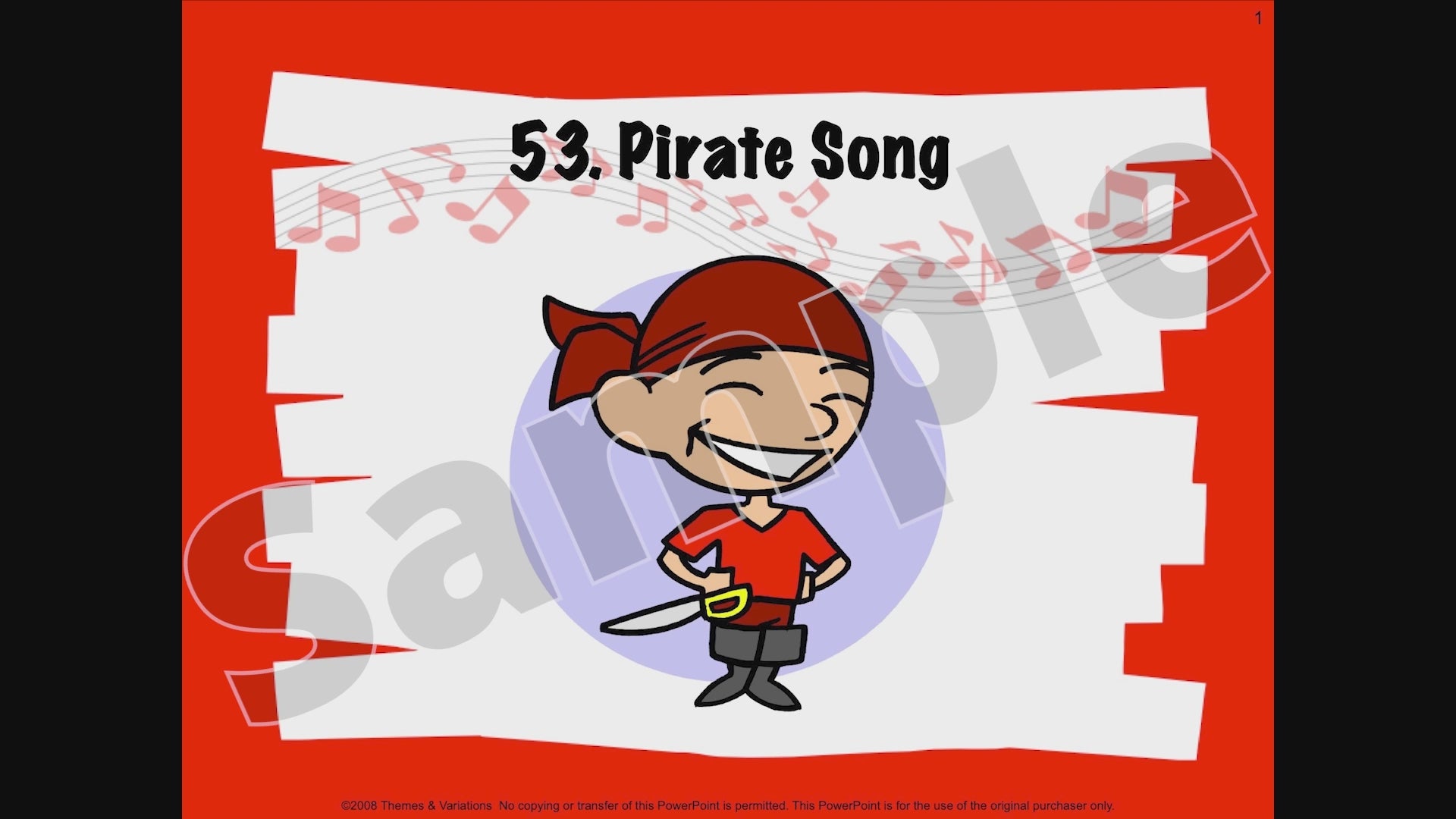 Pirate Song Notation Video Sample