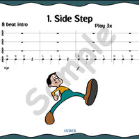Sample slide: The sheet music for "Side Step"