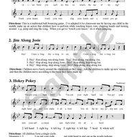 Sample page: Sheet music for the first three songs in Singing Games Children Love Volume 2